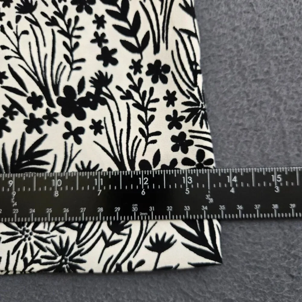 LOFT Women 6 Black White Floral Palazzo Wide Leg High Rise Trousers - Picture 8 of 10